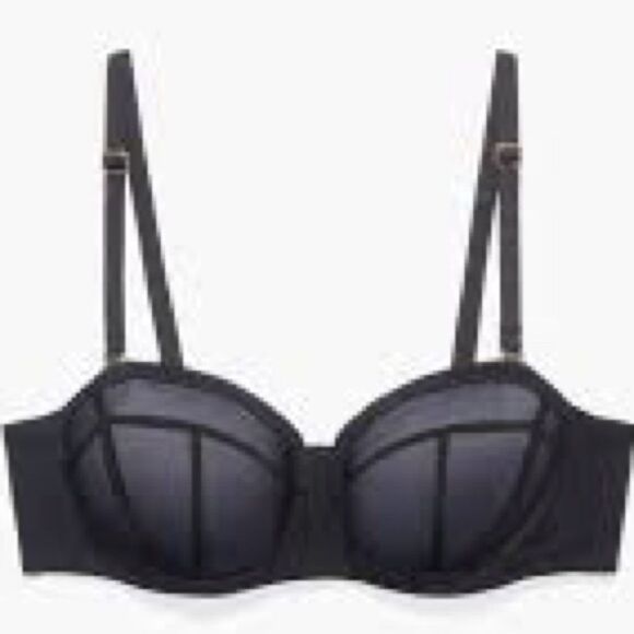 Savage X Fenty Sheer Black strapless underwire Bra NWT - Picture 3 of 7